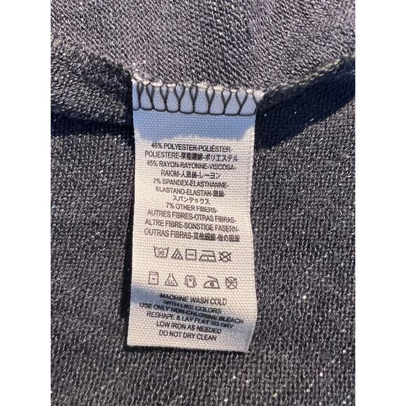 Free People Top Blouse Metallic Shimmer Sparkle Party Glam Futuristic Holiday - Picture 6 of 6